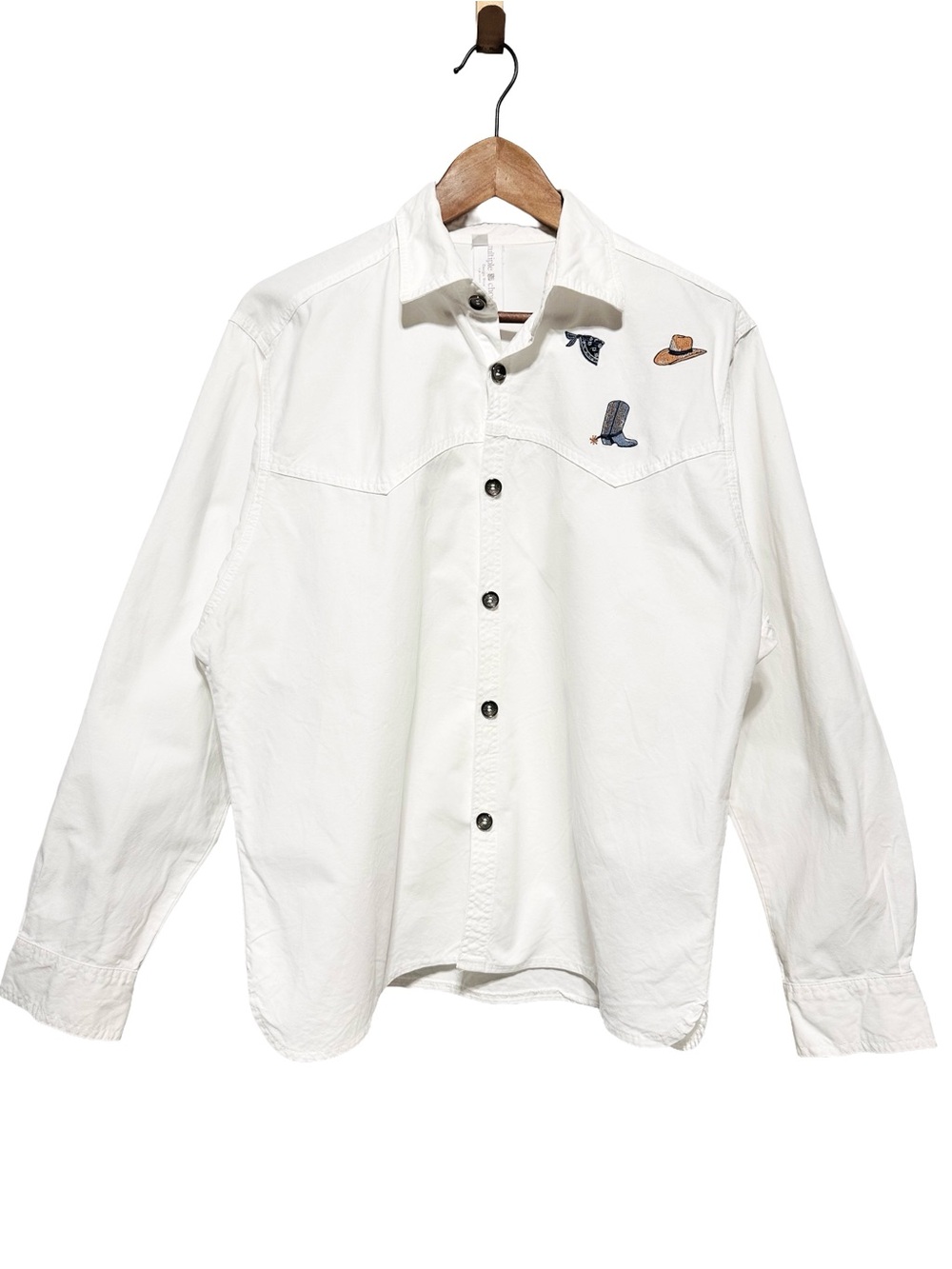MULTIPLE CHOICE Western Cowboy Embroidered Metallic Button Shirt Cowgirl Rodeo